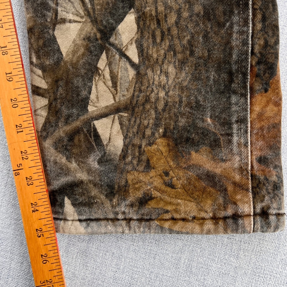 VTG Y2K Wrangler Pro Gear Camo Pants 36x25 Men Brown Fleece Lined Hunting Ranch - Picture 8 of 10
